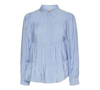 YAS Pala-Maglietta S Noos Camicia a Maniche Lunghe, Kentucky Blue, XXL Donna