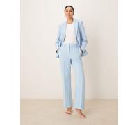 YAS - Pantaloni dritti sartoriali azzurro cielo in coordinato-Blu 48