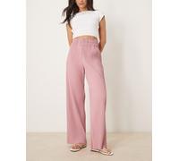 YAS - Pantaloni plissé ampi rosa lilla a vita alta 14
