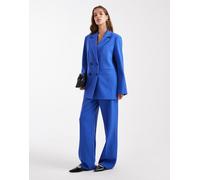 YAS - Pantaloni sartoriali a fondo ampio blu scuro in coordinato 44