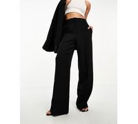 YAS - Pantaloni sartoriali a fondo ampio neri in coordinato-Nero M