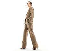 YAS - Pantaloni sartoriali marroni in coordinato-Marrone L