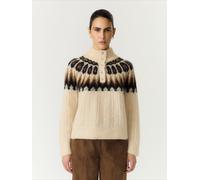 YAS Pullover beige / marrone / caramello / nero Donna - Abbigliamento - Pullover e cardigan - Maglioni - Pullover in maglia fine YAS XS