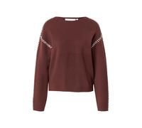 YAS Pullover 'YASSTITCHA' écru / marrone Donna YAS L