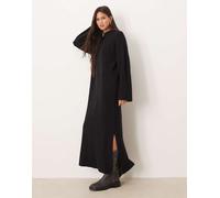 YAS - Vestito lungo in maglia nero con scollo alto XL
