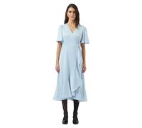 Yas Thea 2/4 Wrap Short Sleeve Midi Dress Blu 46 Donna