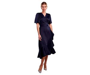 Yas Vestito Midi A Maniche Corte Thea