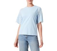 YAS Yaslex SS Top W. EMB Sleeves S. Noos Camicia a Maniche Corte Donna