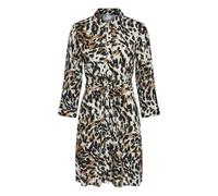 YAS Yassavanna 3/4 Short Shirt Dress S. Noos Vestito, Black/AOP:Leo Print, XS Donna