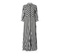 YAS Yassavanna - Maglietta Lunga da Donna, Taglia S. Noos, Nero/a Strisce: Strisce Bianche, XXL