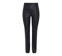 YAS Yaszellu Bootcut - Pantaloni da Donna in Pelle, Colore: Nero, Taglia S EU