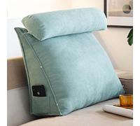 YASHANG Cuscino a cuneo triangolare, cuscino da lettura con collo regolabile, cuscino per schienale per divano letto, testiera del letto, cuscino di supporto lombare45 x 45 x 20 cm