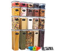 YASHE 20 Pezzi Contenitori Ermetici per Alimenti, Contenitori per Alimenti Plastica, Senza BPA, con Coperchio, Contenitori Cucina di Cereali, Muesli, Farina