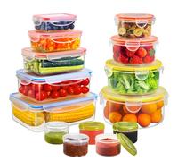 YASHE 28 Pezzi Contenitori Ermetici per Alimenti, Senza BPA Contenitore Plastica con Coperchio, Contenitori Cucina Organizer per Dispensa, Credenza, Sicuro nel Microonde e Lavastoviglie