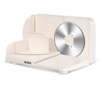 YASHE Affettatrice Elettrica Da Casa Pieghevole, 180W Con Lama Seghettata Da 17 Cm, Spessore Regolabile 0-15 Mm, Facile Da Pulire E Design Sicuro Per Carne, Formaggio, Pane, Verdure