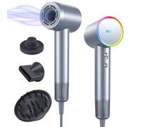 YASHE Asciugacapelli, Motore Brushless da 110.000 Giri/Min, Asciugatura Rapida a 21m/s, 200 Milioni di Ioni Negativi, Phon Capelli con Diffusore e Concentratore, 5 Impostazioni di Calore e 2 Velocità