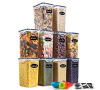 YASHE Contenitori Ermetici per Alimenti, Contenitori per Alimenti, Plastica, con Coperchio, Contenitori Cucina di Cereali, Muesli, Farina, Senza BPA, 10 Pezzi*1.5L