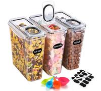 YASHE Contenitori Ermetici per Alimenti, Set di 3 (3.7L), Contenitore Plastica con Coperchio, Senza BPA Contenitori per Alimenti, Contenitori Cucina Organizer per la Conservazione