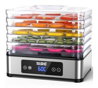 YASHE SW-2122M Belgische Waffel Piastra Waffle Cuore, 10 Waffle Classici a Forma di Cuore con Rivestimento Antiaderente, 5 Regolazioni di Temperatura, Spie Luminose, 1200W, Argento/Nero