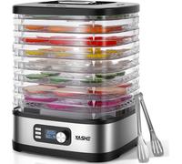 YASHE Essiccatore Alimentare 8 8 Vassoio senza BPA Argento, Trasparente, Nero