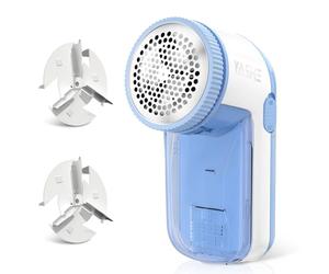 YASHE Leva Pelucchi Elettronico, Portatile Levapelucchi Efficace per Vestiti, Mobili, Coperte con 2 Lame Extra Alimentato a Batteria(non inclusa)