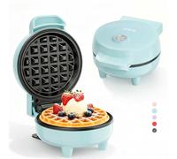 YASHE Mini Piastra per Waffle 550W antiaderente, Blu