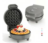 YASHE Mini Piastra per Waffle 550W antiaderente, Grigio