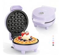YASHE Mini Piastra per Waffle 550W antiaderente, Lilla