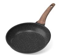 YASHE Padella Antiaderente da 24 cm, Padella con Rivestimento in Granito per Uova, Pancake e Bacon, Compatibile con Induzione, Facile da Pulire, Senza PFOA con Manico Resistenti al Calore