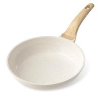YASHE Padella Antiaderente da 28 cm con Rivestimento in Granito, Compatibile Induzione, Facile da Pulire, Senza PFOA, Manico Anticalore Alto per una Presa Sicura