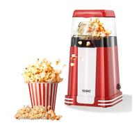 YASHE Popcorn Machine Retro, 1200W Hot Air Popcorn Maker con Misurino, One-Touch, Senza Olio, Perfetta per il Cinema Casa, le Serate Cinematografiche, le Feste