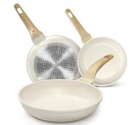YASHE Set 3 Padelle Antiaderenti Effetto Granito, per Induzione(20/24/28cm)