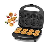 YASHE Waffle Maker Compatto, 8 Mini Waffle da 5 cm, Piastre Antiaderenti