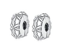 YASHUO Distanziatore a rondella per braccialetti con charm da donna, in argento Sterling 925, per braccialetti con charm