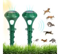 Yaskyly 2 Pezzi Repellente Gatti Ultrasuoni Solare Dissuasore Animale Professionale con Luce LED, Repellente per Gatti per Giardino Cortile Orto Fattoria Protezione da Piccioni Uccelli Cani Topi Volpi