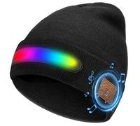 Yaskyly Cappello Berretto Bluetooth con Luce LED Cappello Invernale, Regalo Uomo, Regali Natale Originali, Idee Regalo Natale 2025, Regali Uomo papà per Lui Compleanno Anniversario Secret Santa
