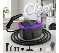 Yaskyly Pulitore a Vapore 2500W con Serbatoio 1800ml, 4Bar Pulitore a Vapore Portatile Multiuso da con 293℉, 15s in Riscaldamento, 17 Accessori Vaporella Pulitore Vapore Casa per Tappeti Divani Cucina