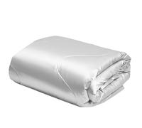 YASMENG Copriletto in raso 220 x 240 cm, bianco estivo, 200 g/mq, seta setosa, leggero, morbido, deluxe, liscio, lucido, per l'estate, con 2 federe da 80 x 80 cm