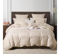 YASMENG Copripiumino in raso 220 x 240 beige oro jacquard stampato leopardo raso morbido lucido Deluxe seta biancheria da letto adulto con cerniera con federe 65 x 65 cm