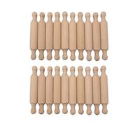 yasoe 20PCS Mini Mattarelli Legno Color Legno Mattarello in Legno per, Piccolo Rullo per Impastare in Legno per Bambini in Cucina Vassoio in Legno A più Livelli