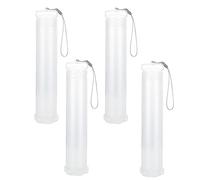 yasoe per Pennelli In Plastica Estensibile A 4 Pezzi Tubo Porta Pennelli Lungo Trasparente