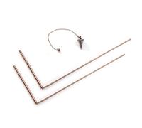 yasoe Set di 2 Bacchette Rabdomantiche Flessibili In Rame Kit, Bacchette Divinatorie Spirituali Bacchette Flessibili In Rame con Pendente Pendolo.