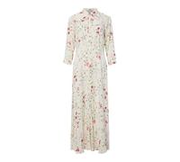 YAS - Vestito camicia lungo bianco con stampa a fiori XXL