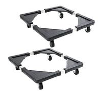 Yasta 2 Pezzi Base Lavatrice con Ruote Regolabile da 53 a 75 cm Supporto Multifunzione per Asciugatrice, Frigorifero, Vasi e PC Carrello Girevole 360° per Oggetti Pesanti fino a 200kg