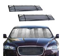 YASTA 2 Pezzi Parasole Auto Per Parabrezza Camper Protezione Cruscotto con Ventose 140x70cm Vari colori Tenda parasole Auto Schermo Parasole Riflettente calore Anti raggi UV