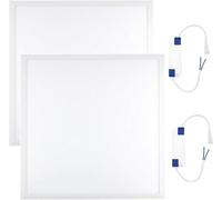 YASTA 2 PEZZI Plafoniera Led Soffitto 60x60 Da Incasso Per Cartongesso Luce Naturale 42w Pannello Luminoso Per Controsoffitto Con Cornice Bianca Ultra Slim 4000k