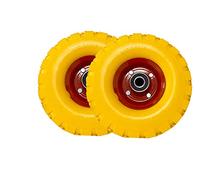 YASTA 2PZ Ruote carriola antiforatura pneumatici di gomma piena antipanne Adatta per Asse 4.10/3.50-4 Lunghezza mozzo 70mm CLICLED