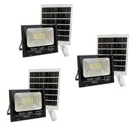 YASTA 3 Pezzi Faro LED Solare Esterno 800W PRO - Luce LED Potente Alta Luminosità Fredda 6500K, Sensore Crepuscolare, Faretto Impermeabile IP67, Ideale per Giardino e Strade con Telecomando