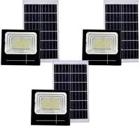 YASTA 3PZ Faro LED da Esterno Con Pannello Solare 100W Luce crepuscolare Luci led da esterno con Telecomando Casa Giardino Viale Sentiero