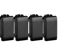 Yasta 4 Pezzi Pulsante Falso Copriforo Nero, Tappo Cieco Compatibile Serie Living Light e Living International, Ricambio Copri Presa, Bticino